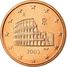 Italy, 5 Euro Cent, 2003, MS(65-70), Copper Plated Steel, KM:212
