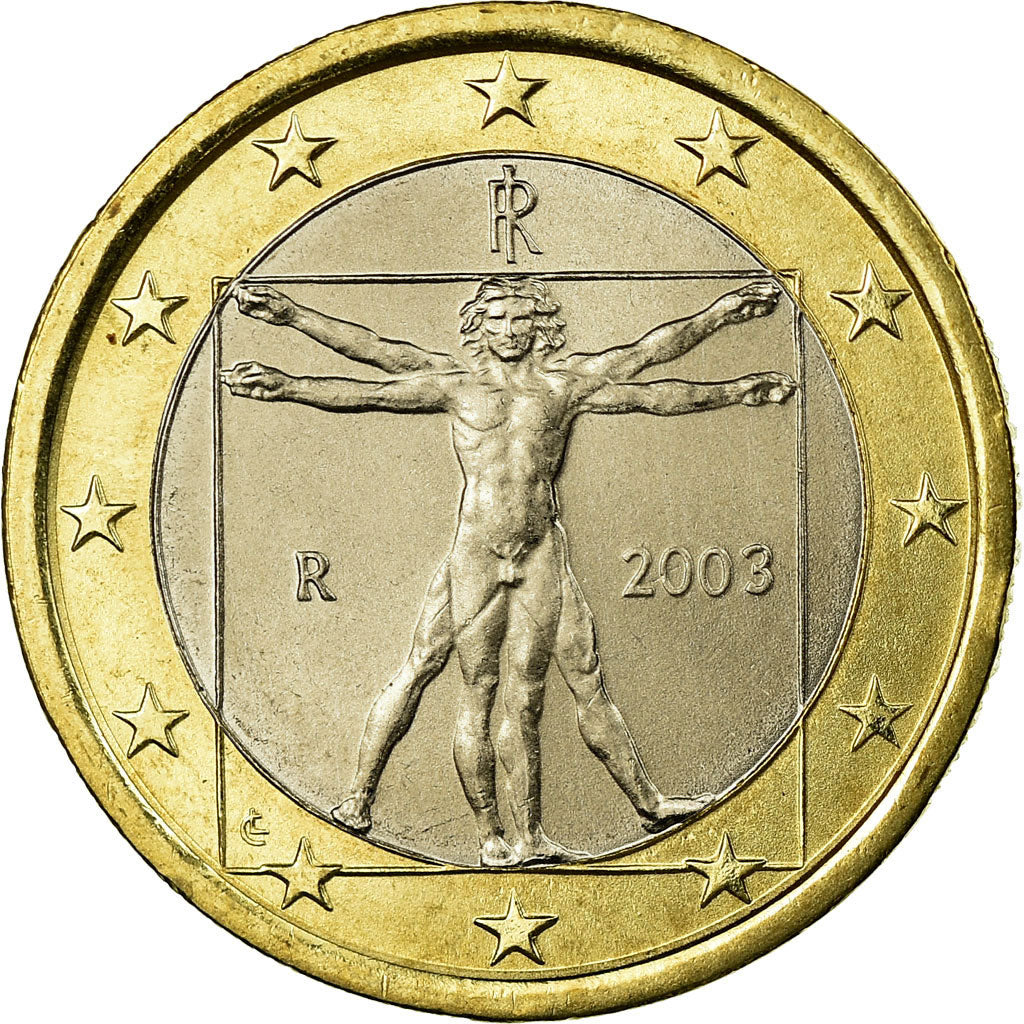 Italia, Euro, 2003, FDC, Bi-metallico, KM:216