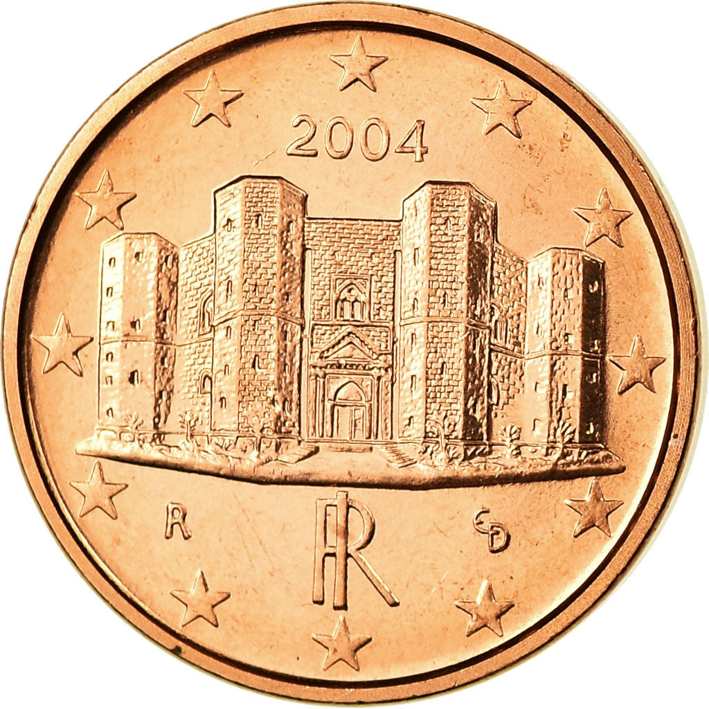 Italy, Euro Cent, 2004, MS(65-70), Copper Plated Steel, KM:210