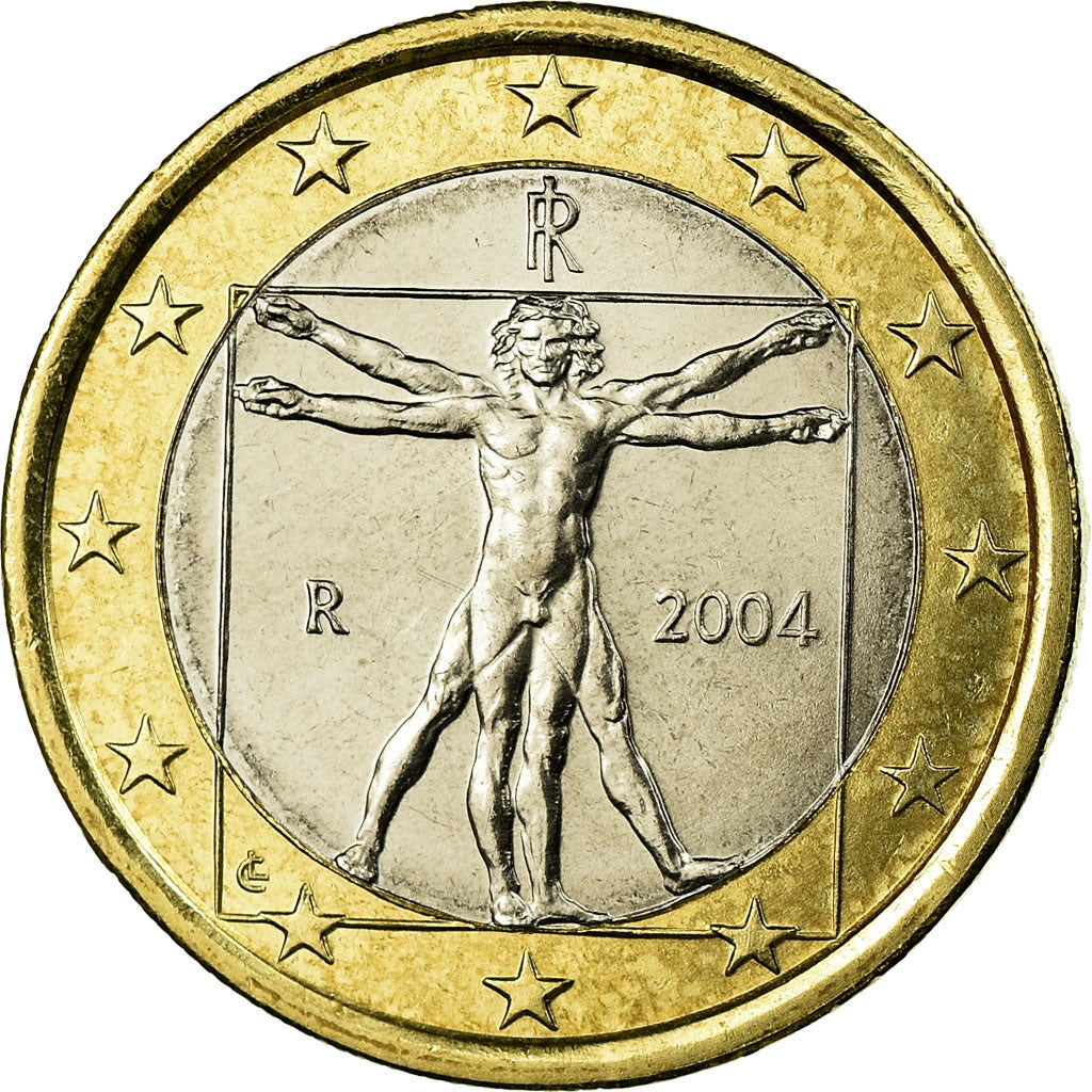 Italy, Euro, 2004, MS(65-70), Bi-Metallic, KM:216