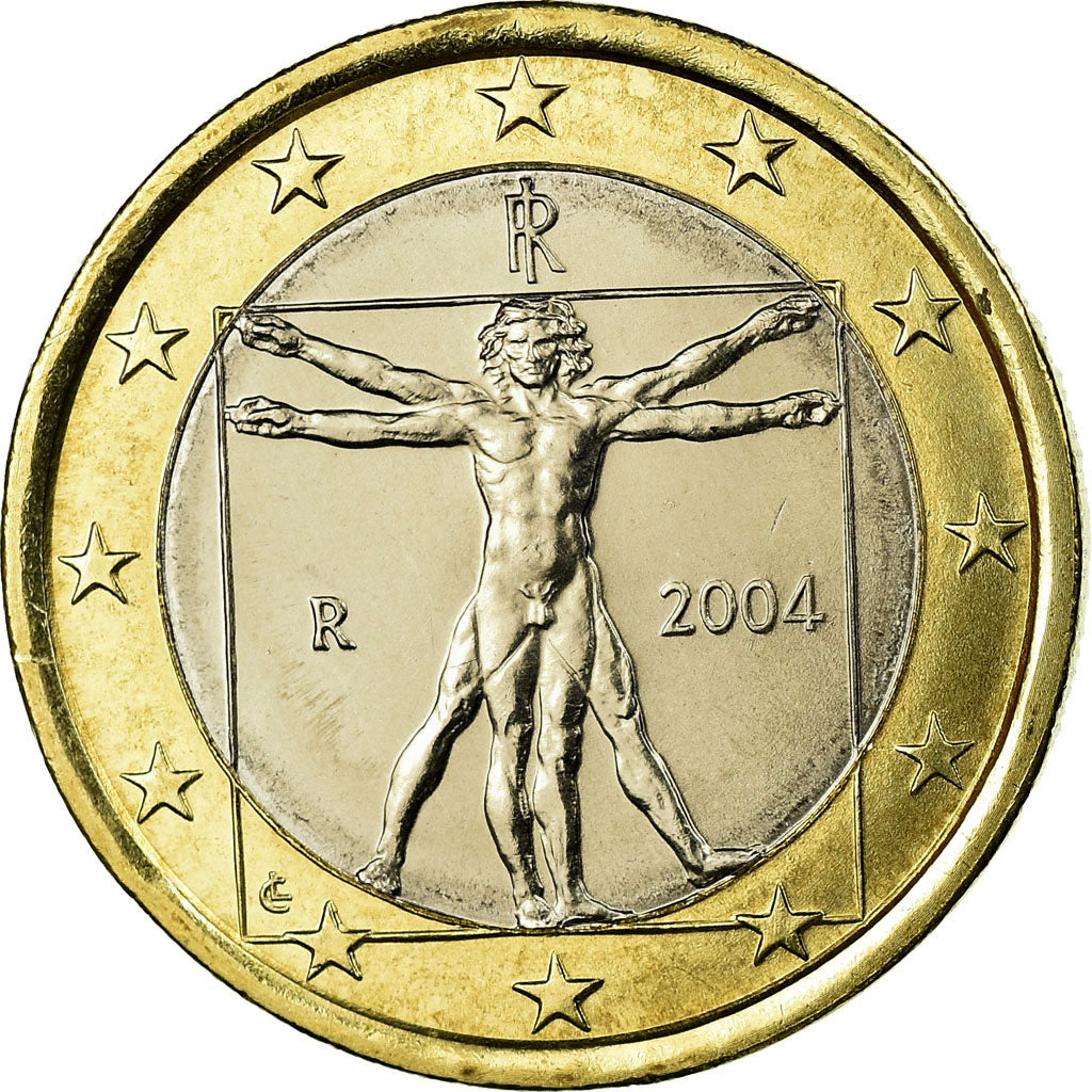 Italy, Euro, 2004, MS(65-70), Bi-Metallic, KM:216
