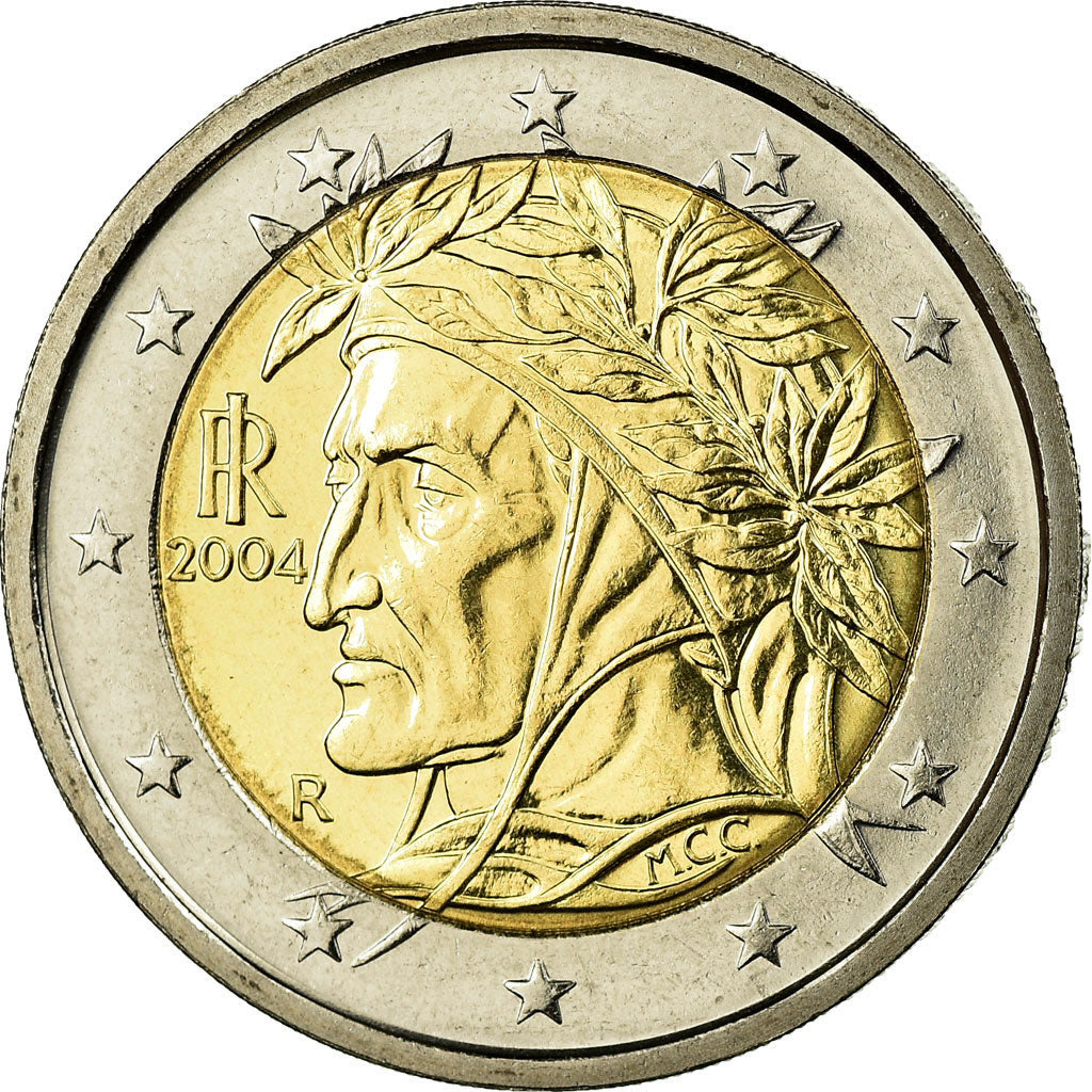 Italy, 2 Euro, 2004, MS(65-70), Bi-Metallic, KM:217