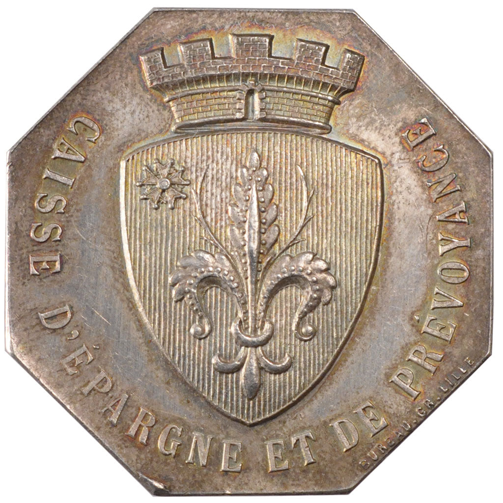 France, Savings Bank, Token, 1902, MS(60-62), Silver, 21.49