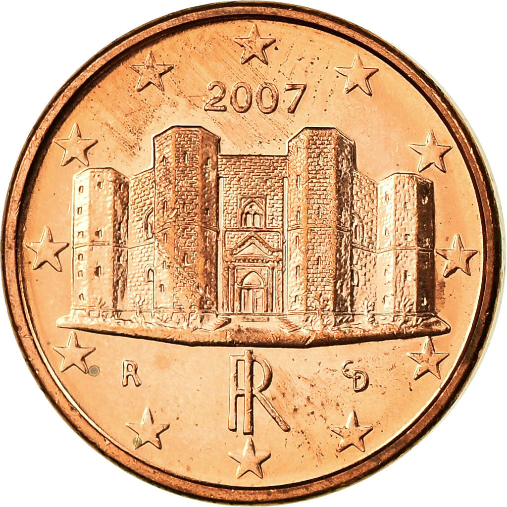 Italien, Euro Cent, 2007, STGL, Copper Plated Steel, KM:210