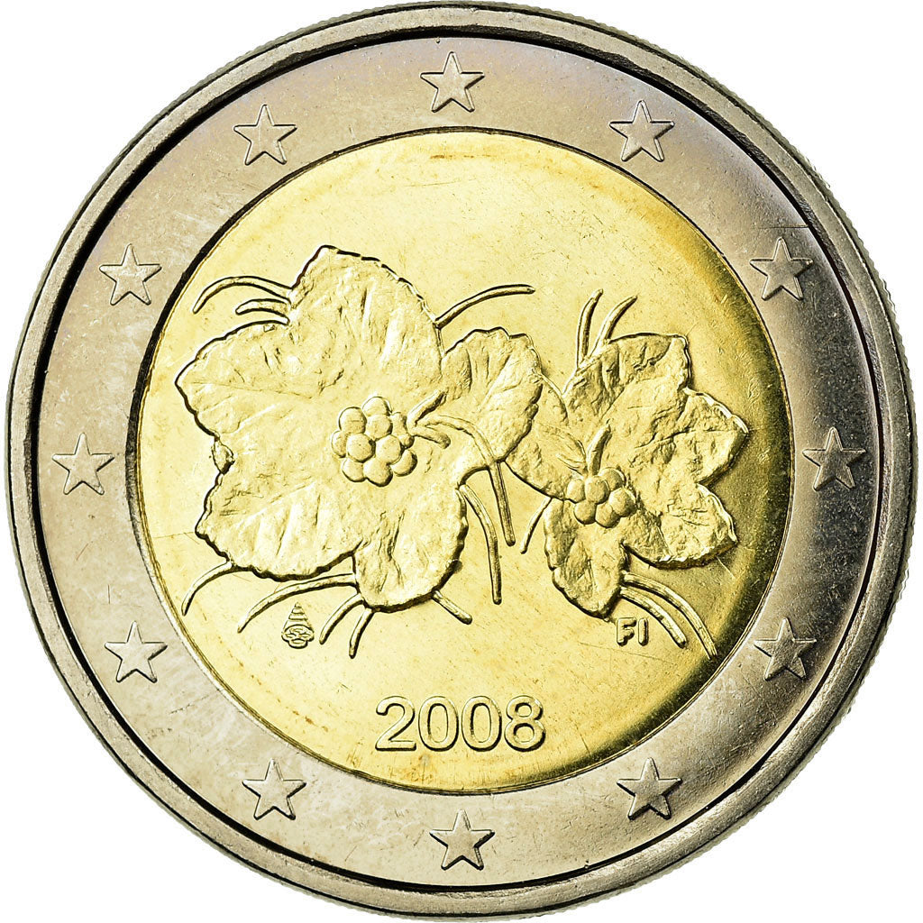 Finlandia, 2 Euro, 2008, SPL, Bi-metallico, KM:130