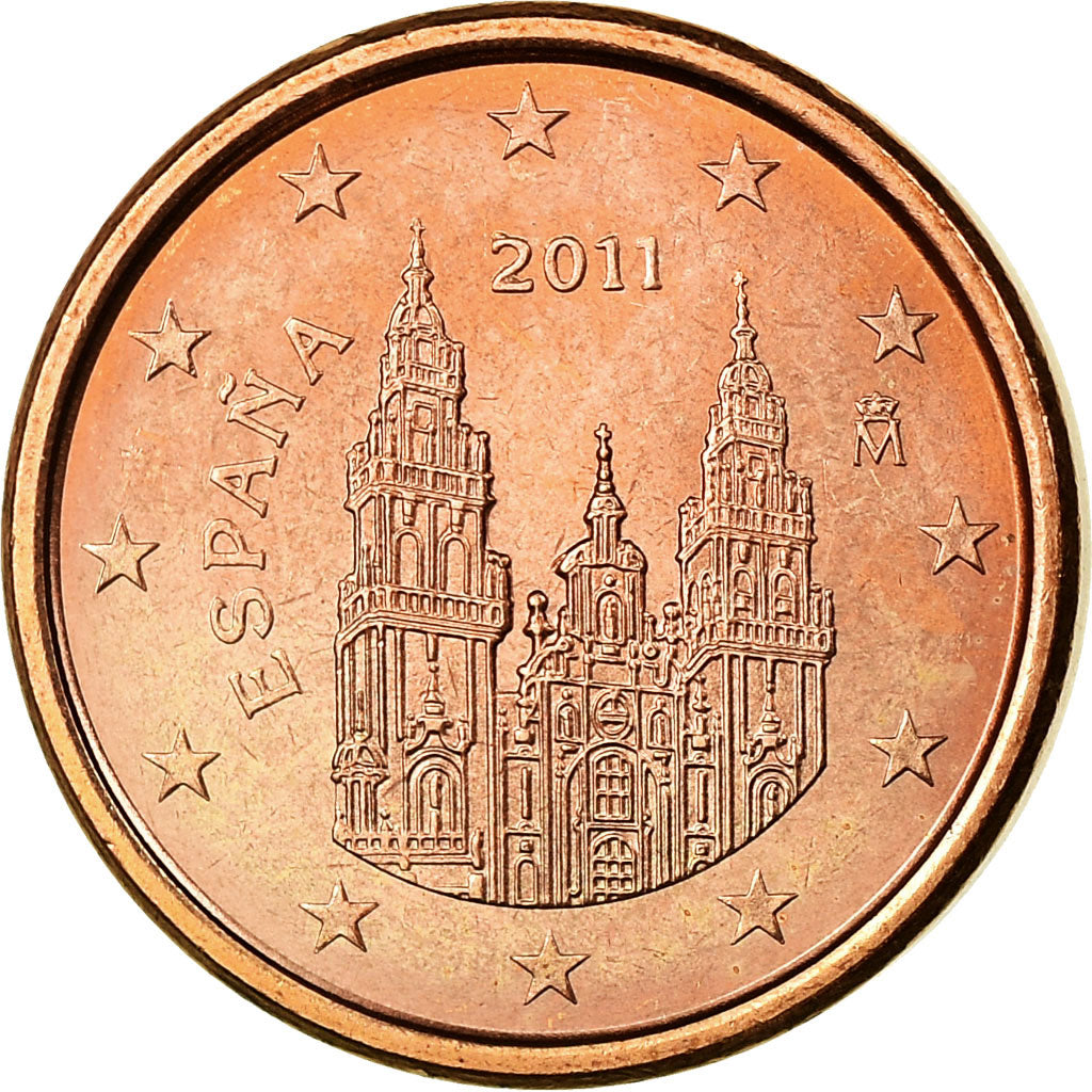 Spanien, Euro Cent, 2011, UNZ, Copper Plated Steel, KM:1144