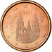 España, Euro Cent, 2011, SC, Cobre chapado en acero, KM:1144