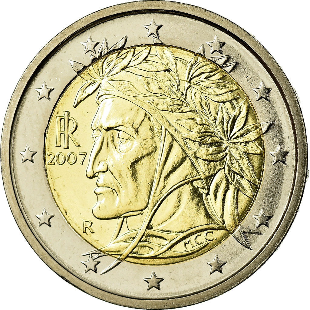 Italy, 2 Euro, 2007, MS(63), Bi-Metallic, KM:217