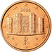 Italia, Euro Cent, 2006, SPL, Acciaio placcato rame, KM:210