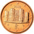 Itália, Euro Cent, 2009, MS(63), Aço Cromado a Cobre, KM:210
