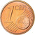 Itália, Euro Cent, 2009, MS(63), Aço Cromado a Cobre, KM:210