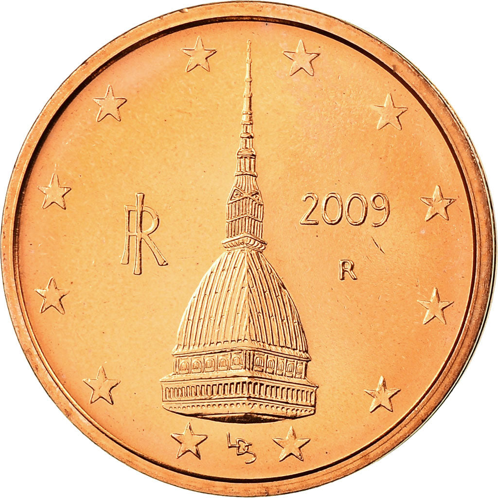 Italien, 2 Euro Cent, 2009, UNZ, Copper Plated Steel, KM:211