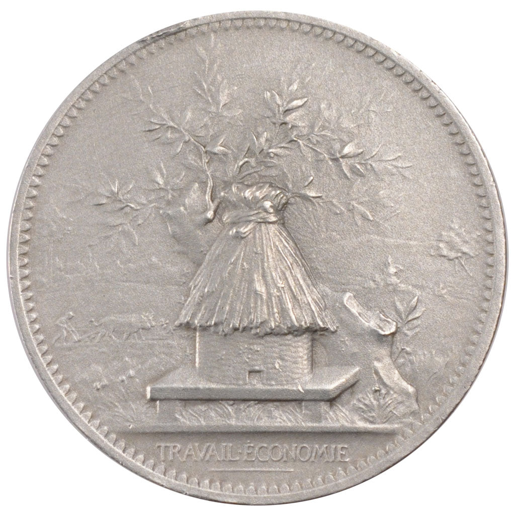 France, Savings Bank, Token, 1894, AU(55-58), Silver, Jacqmin #64a, 15.44