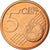 Itália, 5 Euro Cent, 2010, MS(63), Aço Cromado a Cobre, KM:212