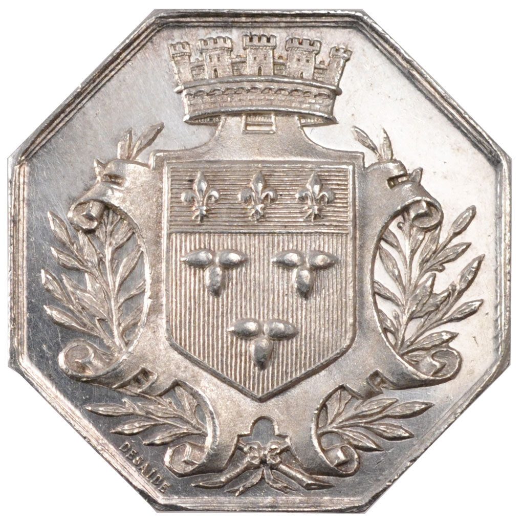 France, Savings Bank, Token, MS(60-62), Silver, Jacqmin #59, 12.55