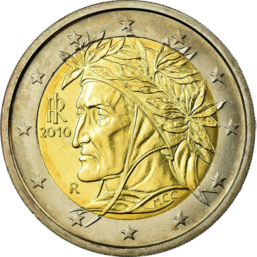 Italy, 2 Euro, 2010, MS(63), Bi-Metallic, KM:251