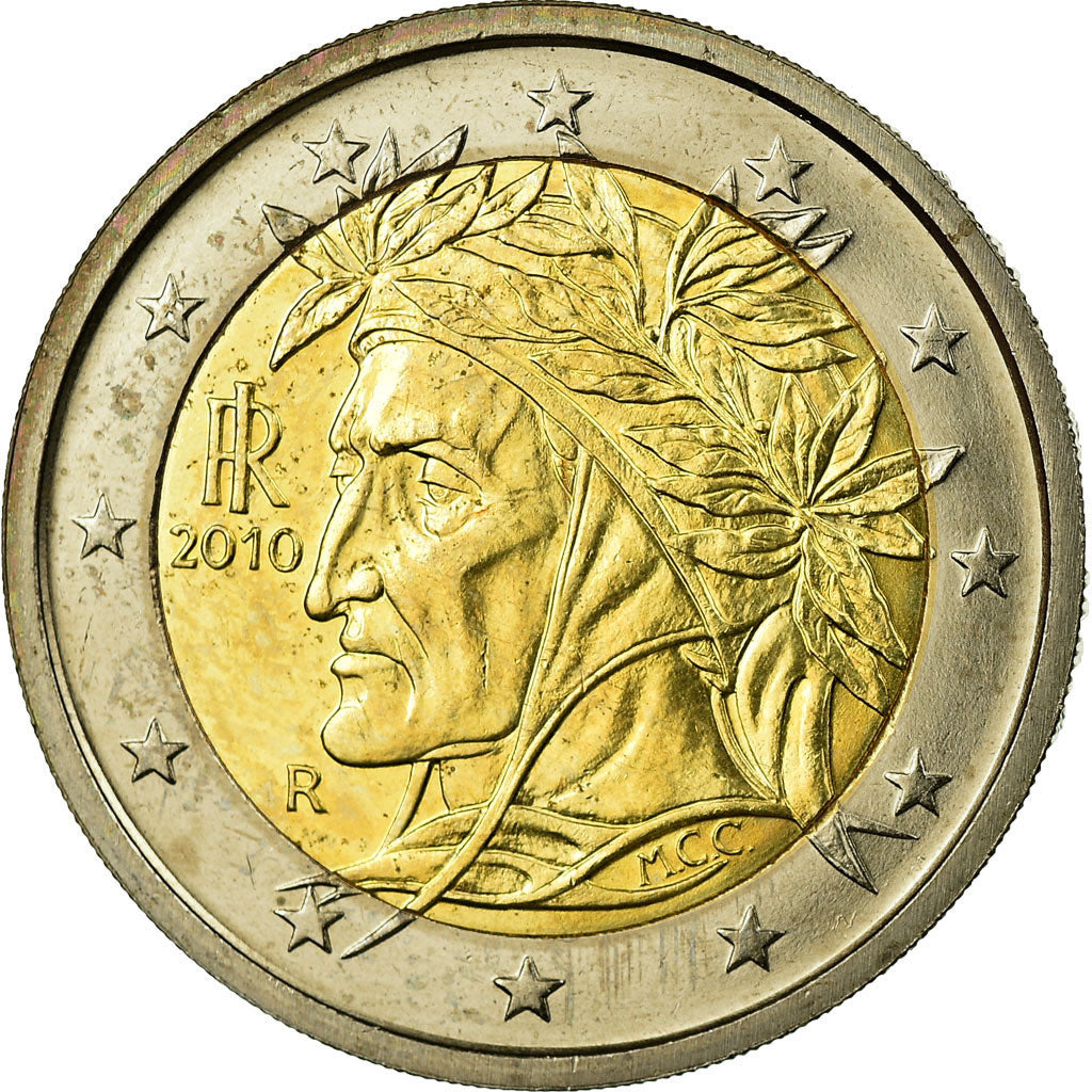Italy, 2 Euro, 2010, MS(63), Bi-Metallic, KM:251