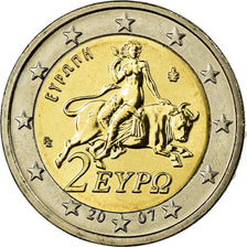 Grecia, 2 Euro, 2007, FDC, Bimetálico, KM:215