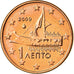 Greece, Euro Cent, 2009, MS(63), Copper Plated Steel, KM:181