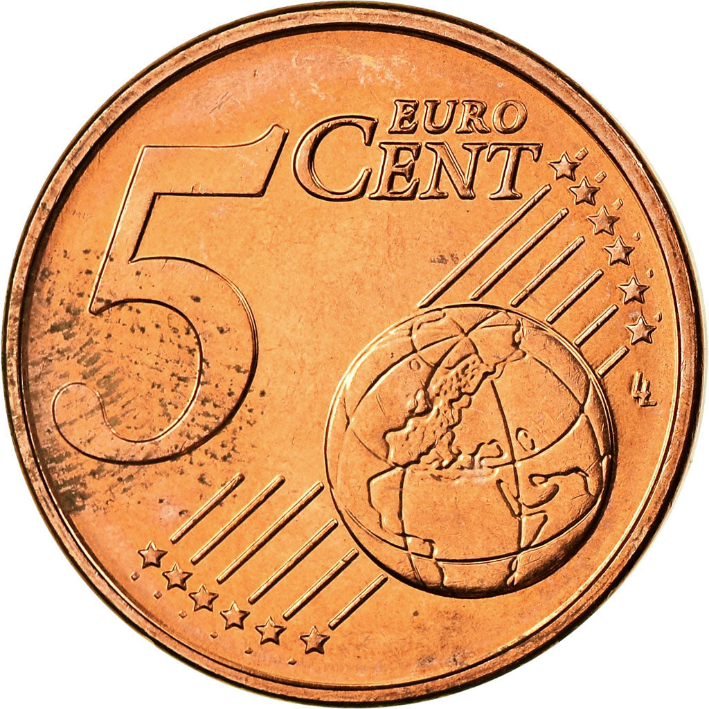 Grecia, 5 Euro Cent, 2009, SPL, Acciaio placcato rame, KM:183