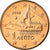 Grécia, Euro Cent, 2008, MS(63), Aço Cromado a Cobre, KM:181