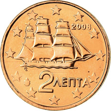 Grecia, 2 Euro Cent, 2008, SPL, Acciaio placcato rame, KM:182