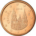 Spain, Euro Cent, 2010, MS(63), Copper Plated Steel, KM:1144