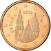 Spain, 5 Euro Cent, 2010, MS(63), Copper Plated Steel, KM:1146