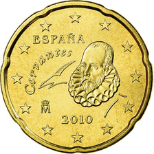 Spagna, 20 Euro Cent, 2010, SPL, Ottone, KM:1148
