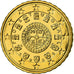 Portugal, 10 Euro Cent, 2009, MS(63), Latão, KM:763