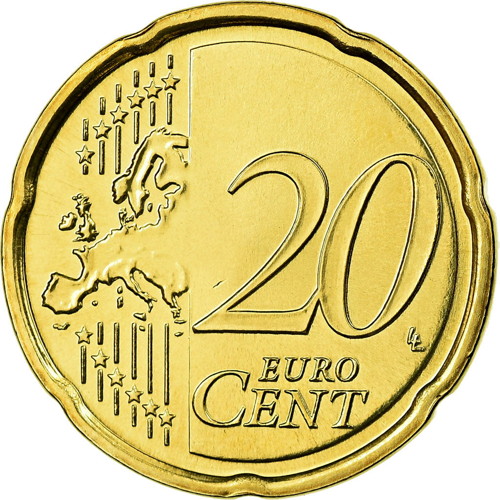 Portugal, 20 Euro Cent, 2009, MS(63), Latão, KM:764