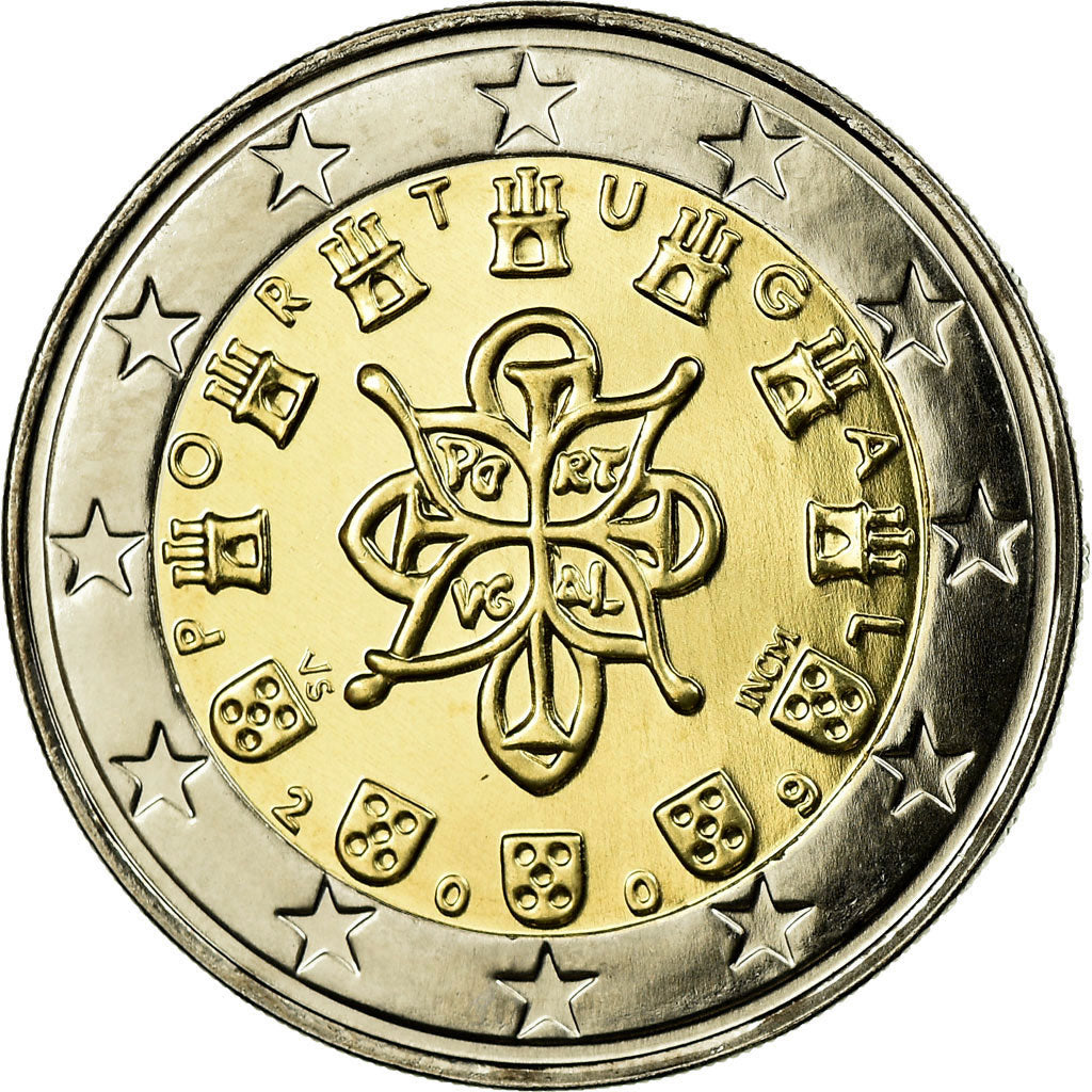 Portugal, 2 Euro, 2009, MS(63), Bi-Metallic, KM:767
