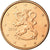 Finlândia, 5 Euro Cent, 2010, MS(63), Aço Cromado a Cobre, KM:100