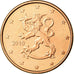 Finnland, 5 Euro Cent, 2010, UNZ, Copper Plated Steel, KM:100