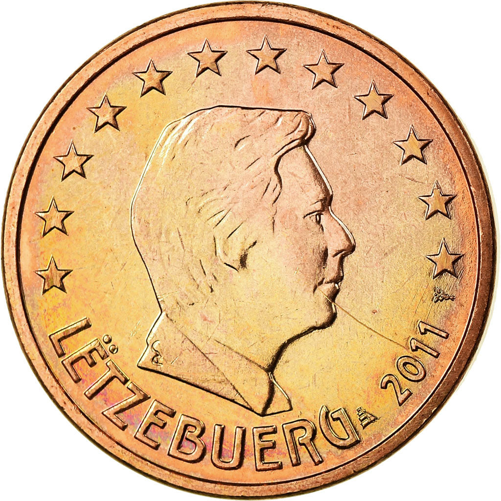 Luxemburg, 5 Euro Cent, 2011, UNZ, Copper Plated Steel, KM:77