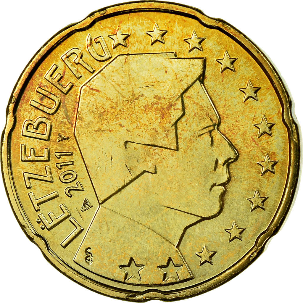 Lussemburgo, 20 Euro Cent, 2011, SPL-, Ottone, KM:90