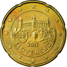 Slowakei, 20 Euro Cent, 2011, UNZ, Messing, KM:99