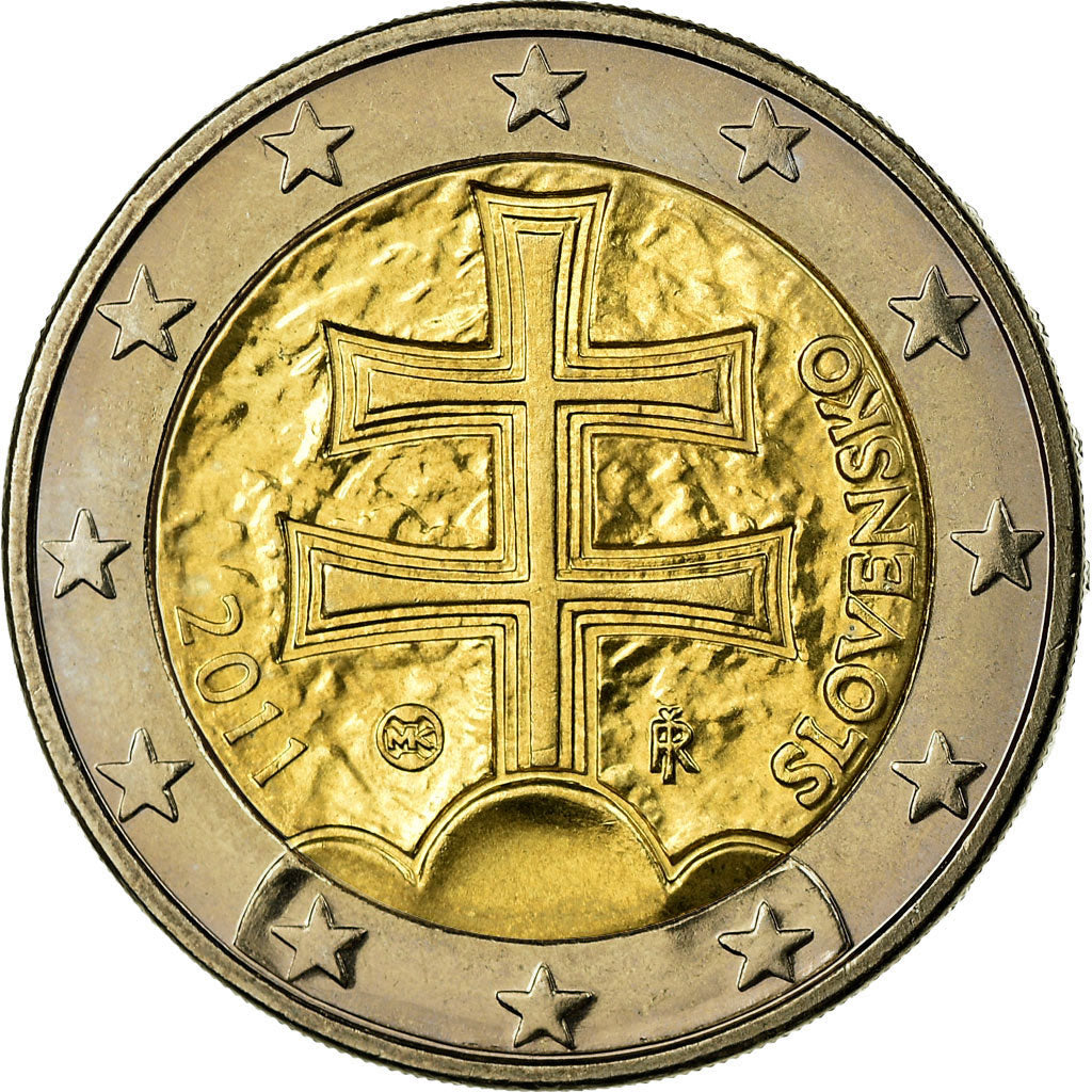 Slovakia, 2 Euro, 2011, MS(63), Bi-Metallic, KM:102