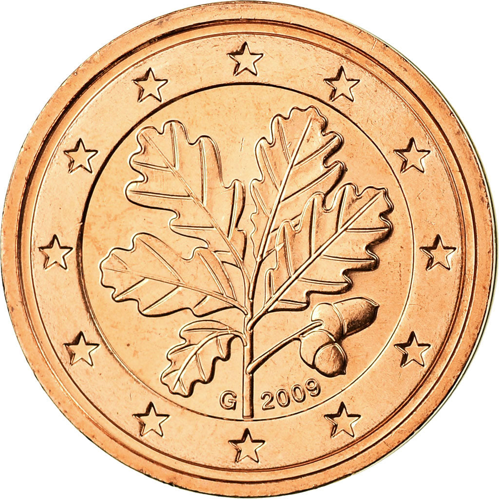 GERMANIA - REPUBBLICA FEDERALE, 2 Euro Cent, 2009, SPL, Acciaio placcato rame