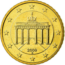 GERMANY - FEDERAL REPUBLIC, 50 Euro Cent, 2009, MS(63), Brass, KM:256