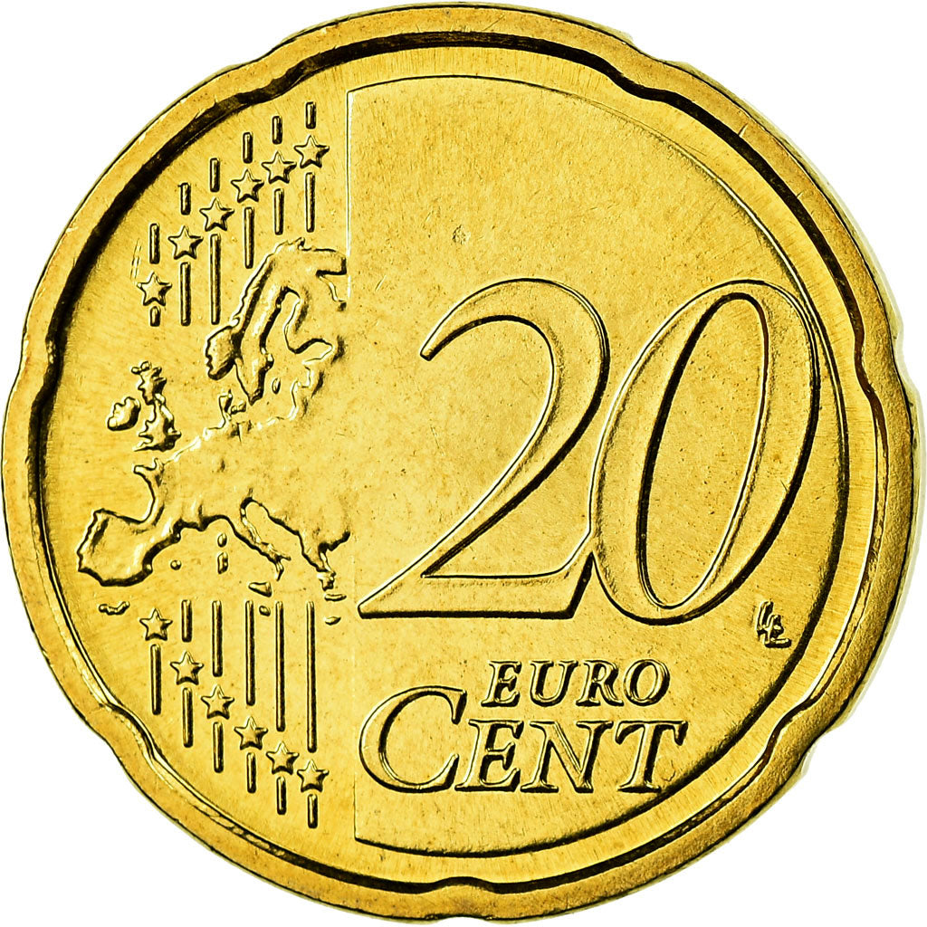 Bundesrepublik Deutschland, 20 Euro Cent, 2009, UNZ, Messing, KM:255