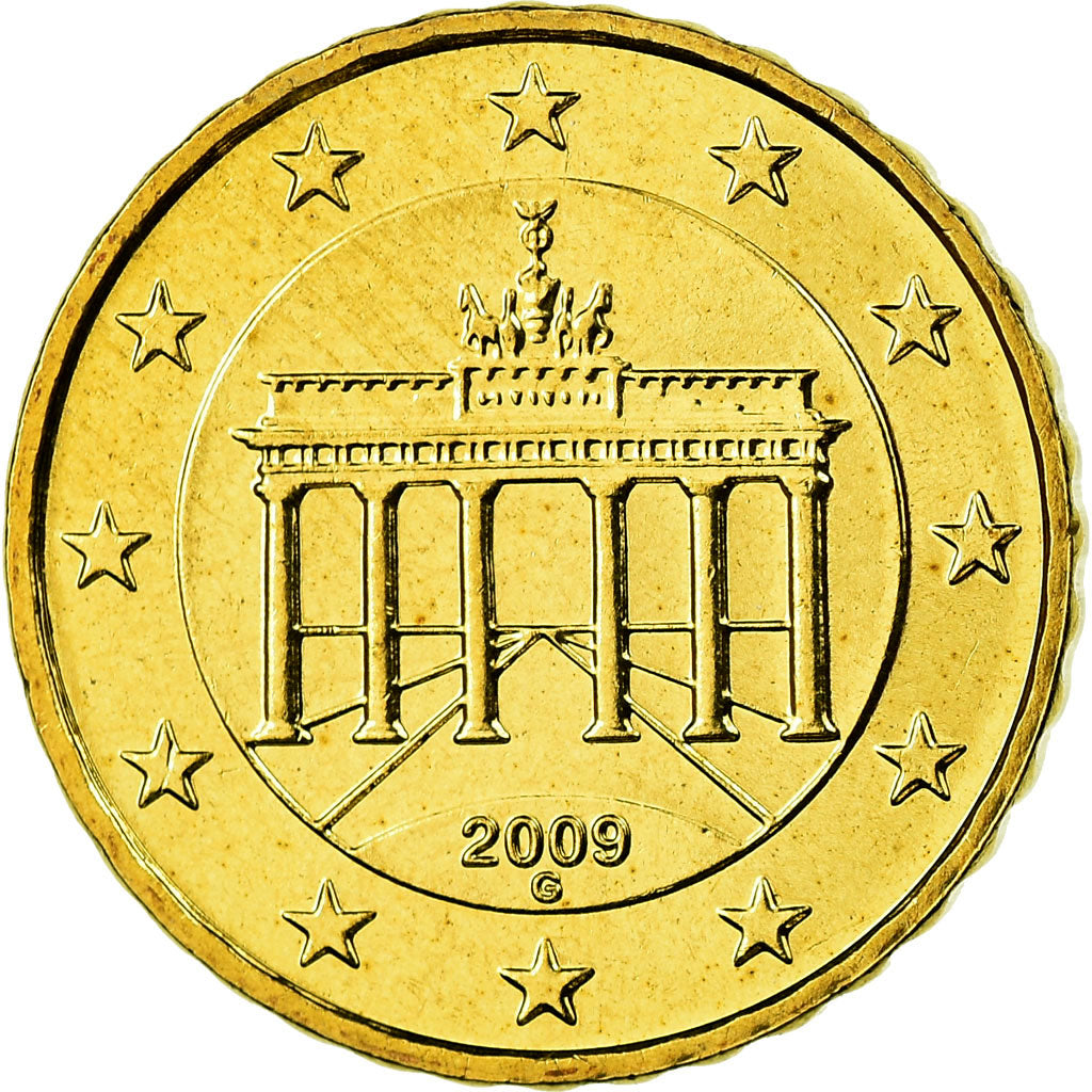 République fédérale allemande, 10 Euro Cent, 2009, SPL, Laiton, KM:254