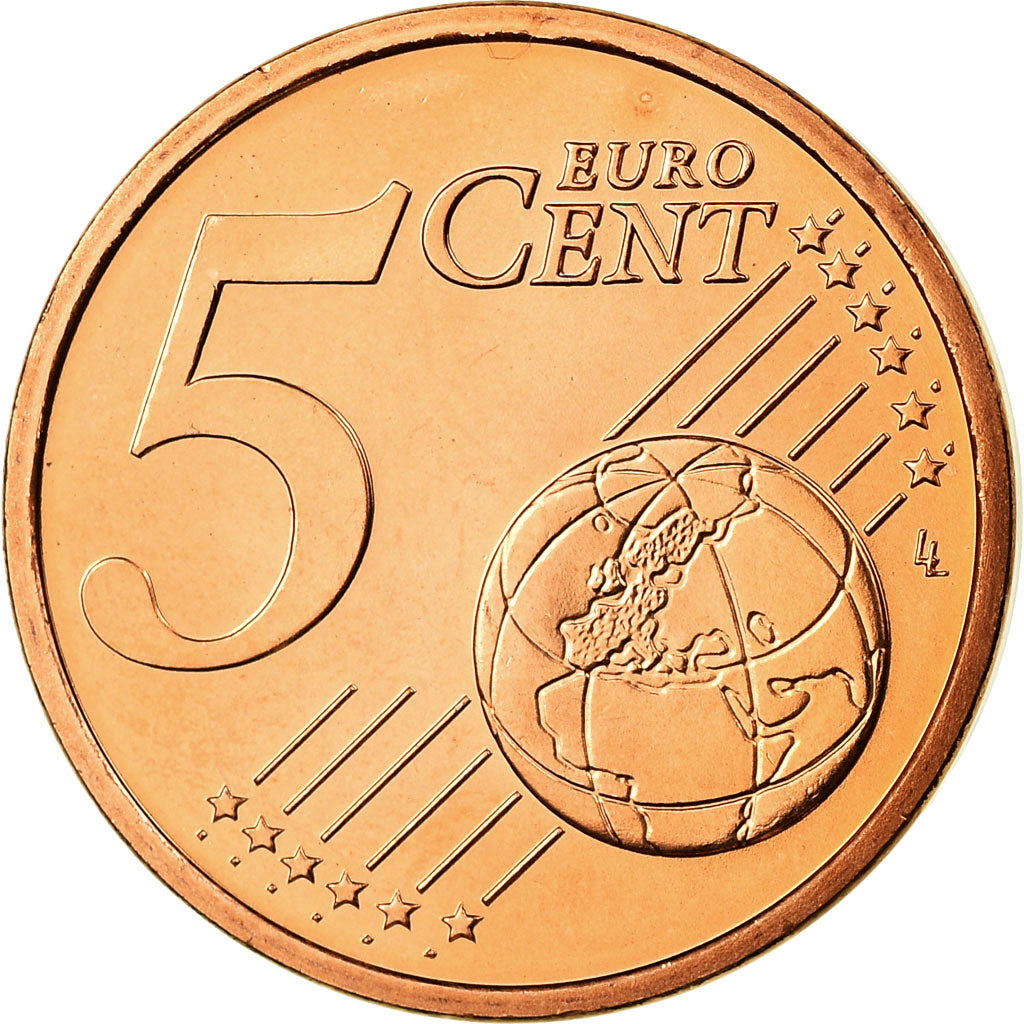 GERMANIA - REPUBBLICA FEDERALE, 5 Euro Cent, 2008, FDC, Acciaio placcato rame