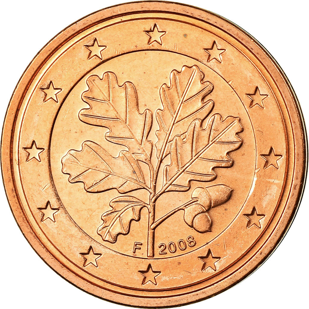 République fédérale allemande, 2 Euro Cent, 2008, FDC, Copper Plated Steel