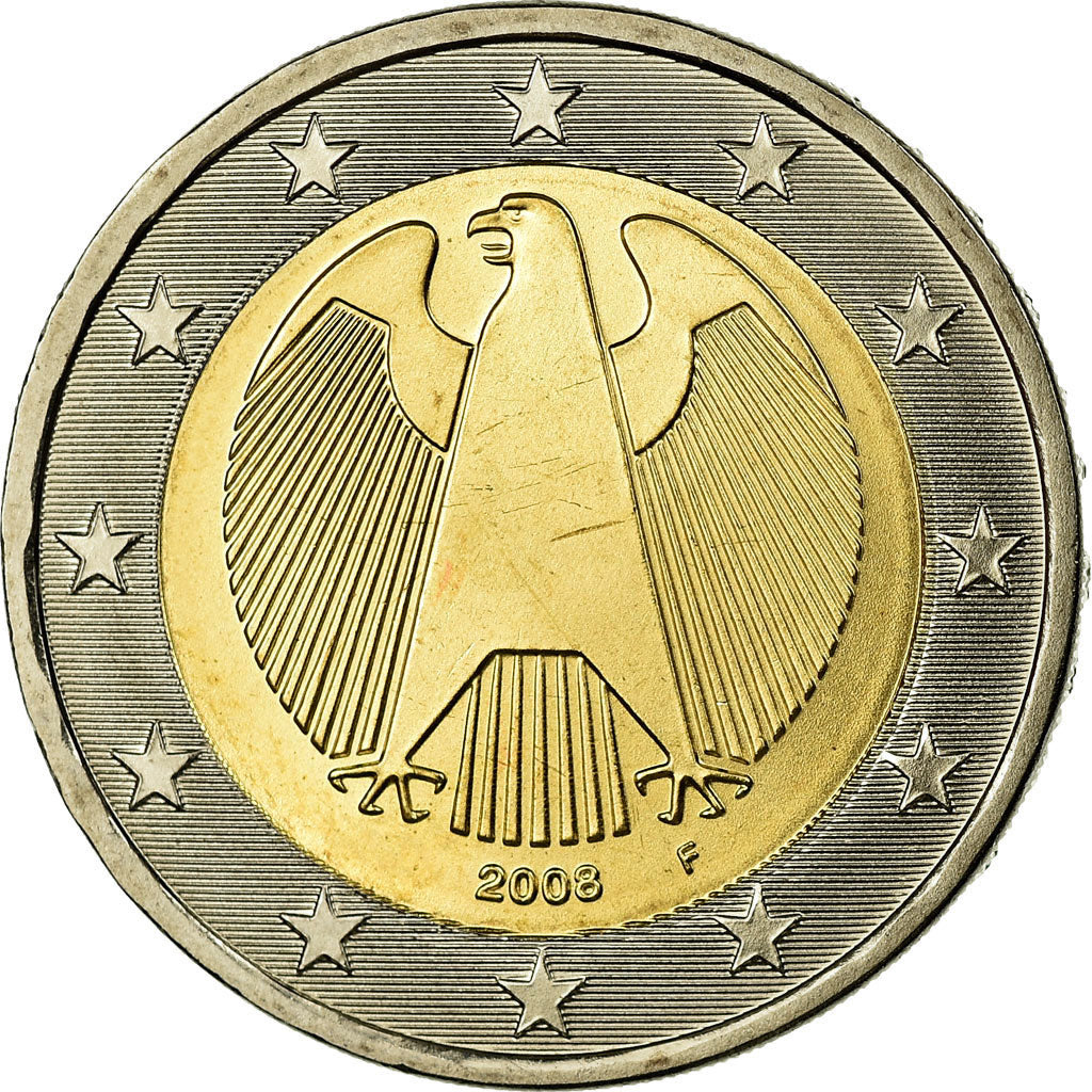 GERMANY - FEDERAL REPUBLIC, 2 Euro, 2008, MS(65-70), Bi-Metallic, KM:258