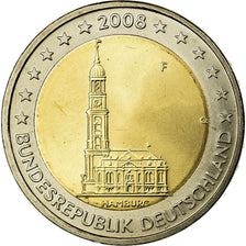 ALEMANIA - REPÚBLICA FEDERAL, 2 Euro, 2008, FDC, Bimetálico, KM:261