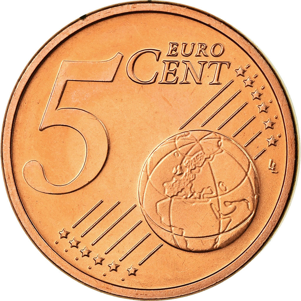 GERMANIA - REPUBBLICA FEDERALE, 5 Euro Cent, 2008, FDC, Acciaio placcato rame