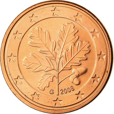 République fédérale allemande, 5 Euro Cent, 2008, FDC, Copper Plated Steel