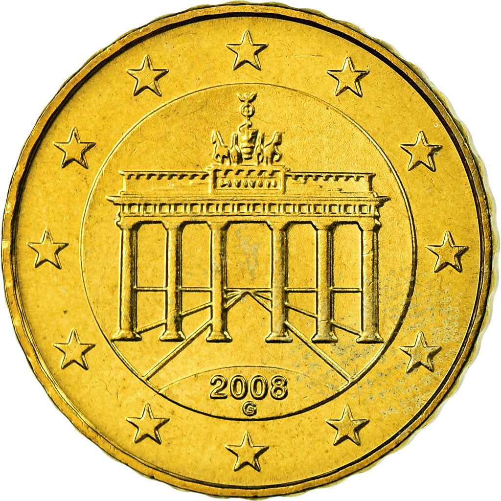 Bundesrepublik Deutschland, 10 Euro Cent, 2008, STGL, Messing, KM:254