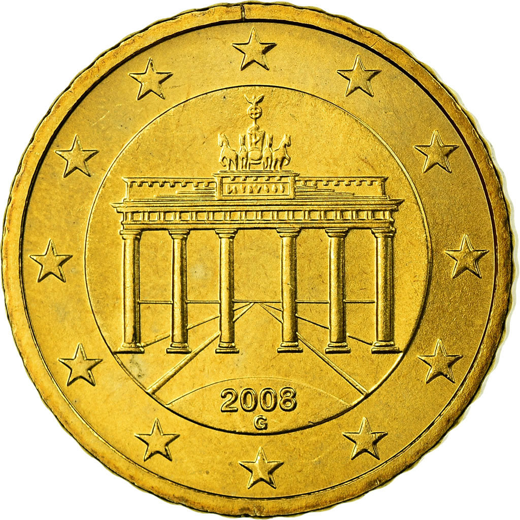 République fédérale allemande, 50 Euro Cent, 2008, FDC, Laiton, KM:256